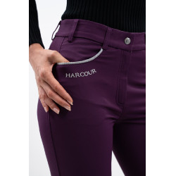 Pantalón polar de equitación Harcour Jaipur Higo Violeta