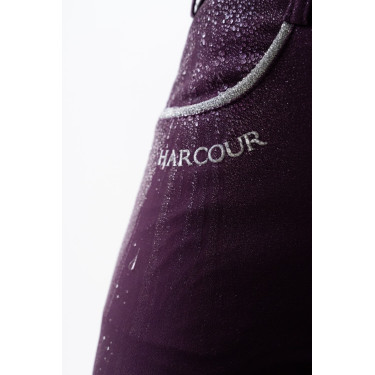 Pantalón polar de equitación Harcour Jaipur Higo Violeta