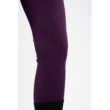 Pantalón polar de equitación Harcour Jaipur Higo Violeta