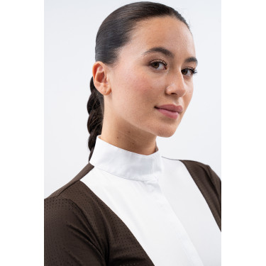 Polo de competición Harcour Stella mujer Cacao Marr&amp;amp;amp;oacute;n