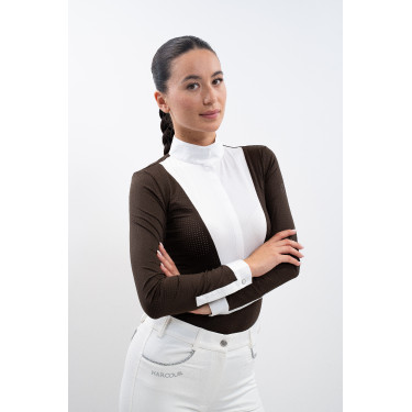 Polo de competición Harcour Stella mujer Cacao Marr&amp;amp;amp;oacute;n
