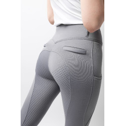 Pantalón térmico con asiento completo Mira para mujer Horze Morella negra Violeta