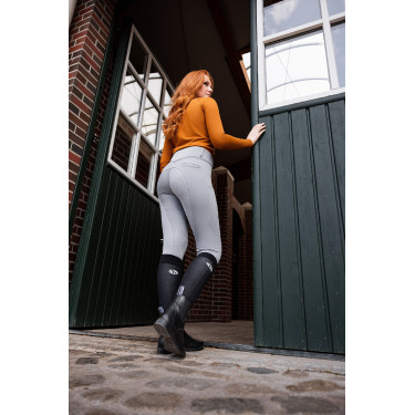 Pantalón térmico con asiento completo Mira para mujer Horze Morella negra Violeta