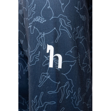 Camiseta de entrenamiento Pegasus infantil Horze Arándano Azul Camiseta de entrenamiento Pegasus infantil Horze Arándano Azul