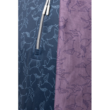 Camiseta de entrenamiento Pegasus infantil Horze Arándano Azul Camiseta de entrenamiento Pegasus infantil Horze Arándano Azul