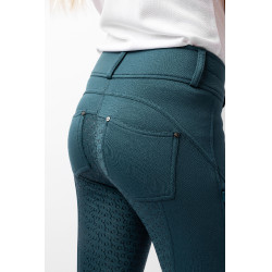Pantalón de equitación térmico full grip Horze Rhea infantil con bolsillos traseros