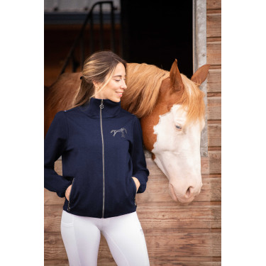 Chaqueta Pénélope Tweeny con strass Marino Azul marino