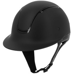 Casco con visera ancha inserto negro brillante EQUITHÈME - Soazy