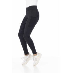 Pantalón Equithème Flora con culera de silicona Negro Pantalón Equithème Flora con culera de silicona Negro