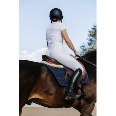 Pantalón Equithème Flora con culera de silicona Blanco