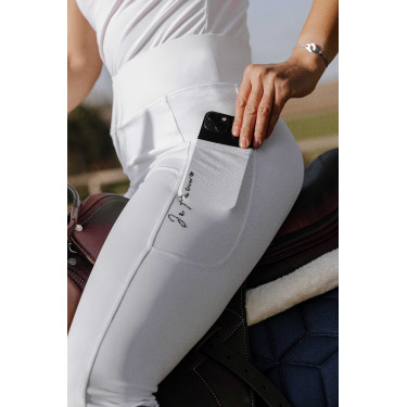 Pantalón Equithème Flora con culera de silicona Blanco Pantalón Equithème Flora con culera de silicona Blanco