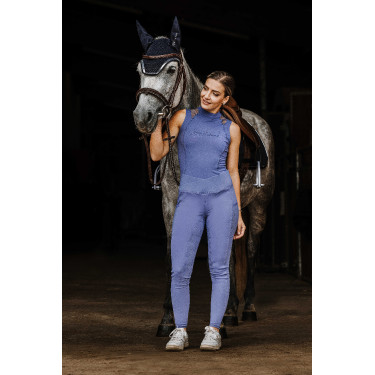 Pantalón Equithème Flora con culera de silicona Púrpura Violeta