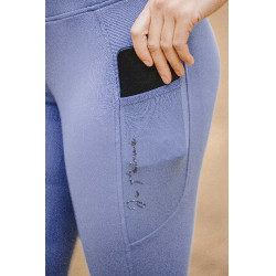 Pantalón Equithème Flora con culera de silicona Púrpura Violeta
