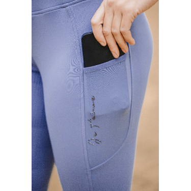 Pantalón Equithème Flora con culera de silicona Púrpura Violeta