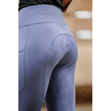 Pantalón Equithème Flora con culera de silicona Púrpura Violeta