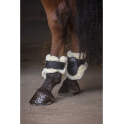 Protectores de menudillo Norton XTR de borreguillo sintético Negro