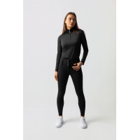Pantalón de equitación Horze Leonie para mujer con asiento completo de gamuza vegana Negro Pantalón de equitación Horze Leonie para mujer con asiento completo de gamuza vegana Negro