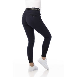 Pantalón Equithème Safir marine, contrastes noirs Azul Pantalón Equithème Safir marine, contrastes noirs Azul