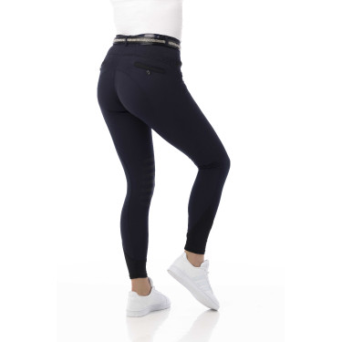 Pantalón Equithème Safir marine, contrastes noirs Azul Pantalón Equithème Safir marine, contrastes noirs Azul