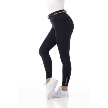 Pantalón Equithème Safir marine, contrastes noirs Azul Pantalón Equithème Safir marine, contrastes noirs Azul
