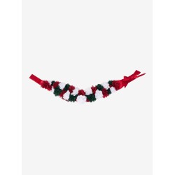Cinturón navideño Hobby Horse LeMieux con flores Roja Rojo