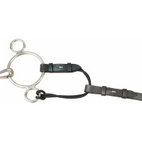 Puente Pelham cuero y cuerda T de T Havana oscuro Marrón