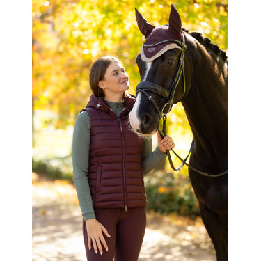 Chaleco sin mangas con capucha LeMieux Tilly para mujer Ciruela damascena Violeta