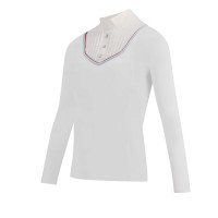 Polo Equithème Cabourg lange mouwen Blanco