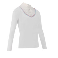 Polo Equithème Cabourg lange mouwen Blanco