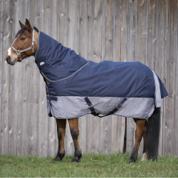 Manta Equi-Theme Tyrex 600 D 150g Azúl marino / gris