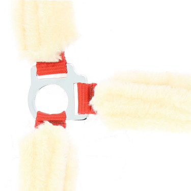 Cabezada Norton Full de borreguillo sintético Rojo / crudo