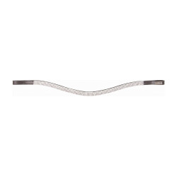 Frontalera strass 4 filas T de T Habano osccura / plata Marr&amp;amp;amp;oacute;n