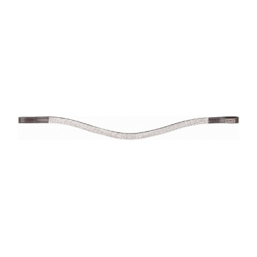Frontalera strass 4 filas T de T Habano osccura / plata Marr&amp;amp;amp;oacute;n