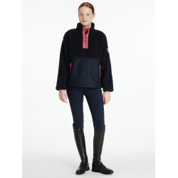 Capa base Young Rider LeMieux Tammy Teddy de forro polar Marino Azul marino