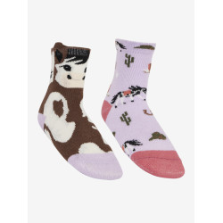Calcetines Mini LeMieux de algodón (pack de 2) Paint Pony lila