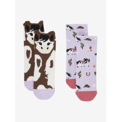Calcetines Mini LeMieux de algodón (pack de 2) Paint Pony lila