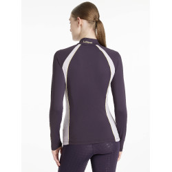 Camiseta interior LeMieux de malla Philippa para mujer Enebro Violeta Camiseta interior LeMieux de malla Philippa para mujer Enebro Violeta