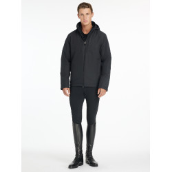 Abrigo de equitación impermeable para hombre LeMieux Team Negro Abrigo de equitación impermeable para hombre LeMieux Team Negro