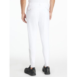 Pantalón de equitación LeMieux para hombre con fondo de silicona clásico Blanco