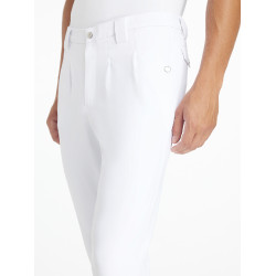 Pantalón de equitación LeMieux para hombre con fondo de silicona clásico Blanco