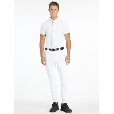Pantalón de equitación LeMieux para hombre con fondo de silicona clásico Blanco