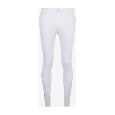 Pantalón de equitación LeMieux para hombre con fondo de silicona clásico Blanco