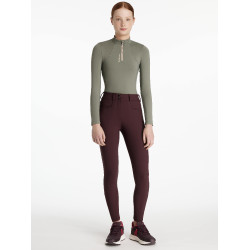 Pantalón de equitación con asiento de silicona Young Rider LeMieux Izzy Ciruela damascena Violeta