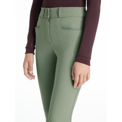 Pantalón de equitación con asiento de silicona Young Rider LeMieux Izzy Romero Verde