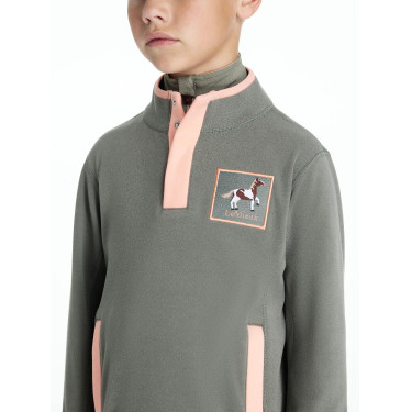 Forro polar con botones a presión Mini LeMieux Mae Romero Verde