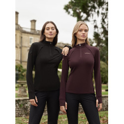 Forro polar con cuello de cremallera LeMieux Frances para mujer Negro Forro polar con cuello de cremallera LeMieux Frances para mujer Negro