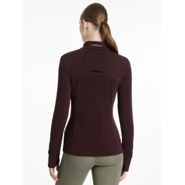 Forro polar con cuello de cremallera LeMieux Frances para mujer Ciruela damascena Violeta