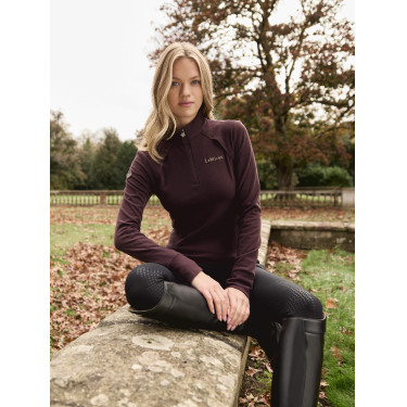 Forro polar con cuello de cremallera LeMieux Frances para mujer Ciruela damascena Violeta