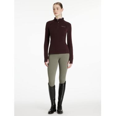 Forro polar con cuello de cremallera LeMieux Frances para mujer Ciruela damascena Violeta