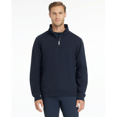 Sudadera con cremallera LeMieux para hombre Marino Azul marino